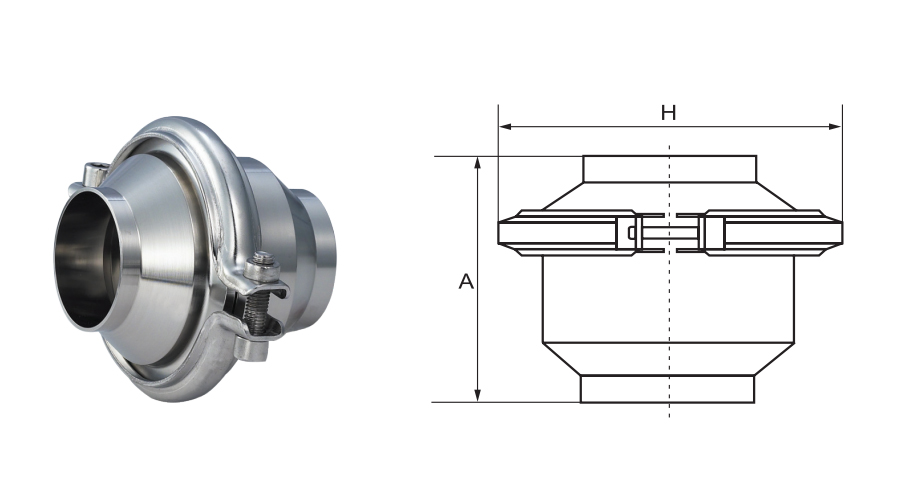 不锈钢卫生级焊接式止回阀